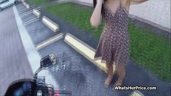 Horny biker makes an offer this black cutie cant refuse