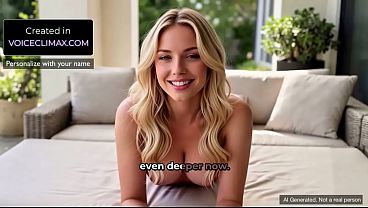 My Hot Best friend stay at my place and seduces me - AI Generated Blonde JOI POV  