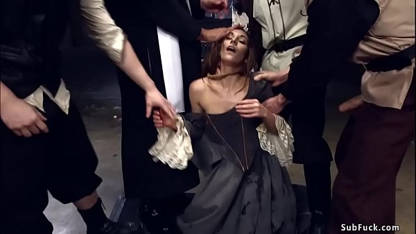 Will Havoc bangs hot brunette babe Moka Mora then convinces jury that she is not witch but she craves for dicks and they anal gangbang and dp fuck her