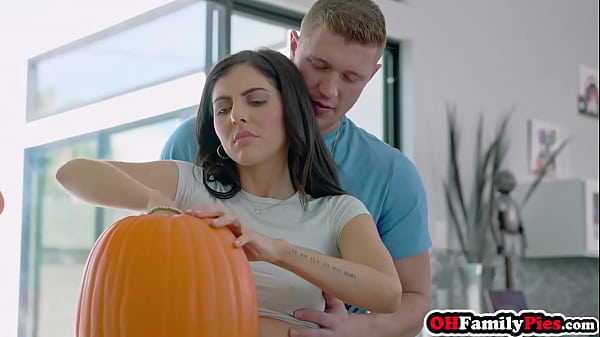 OhFamilyPies.com -  Stepsister Theodora Day and sexy teen Lily Larimar shared big hard cock and sucked it after hot babes got fucked so hard by stepbrother with big hard cock  