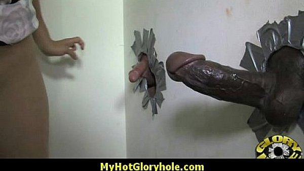 Horny Lady Enjoys Gloryhole Cocksucking Interracial 16  