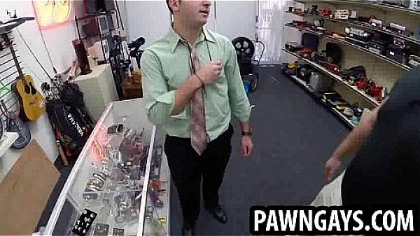 Amateur hunk caught stealing at the pawn shop 