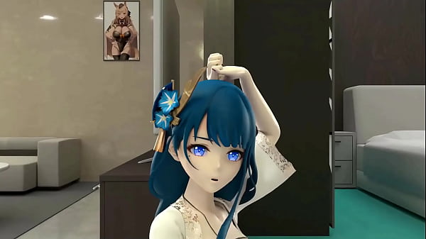 Shogun Raiden Dancing Hentai Genshin Impact Blue Hair (CLIP)