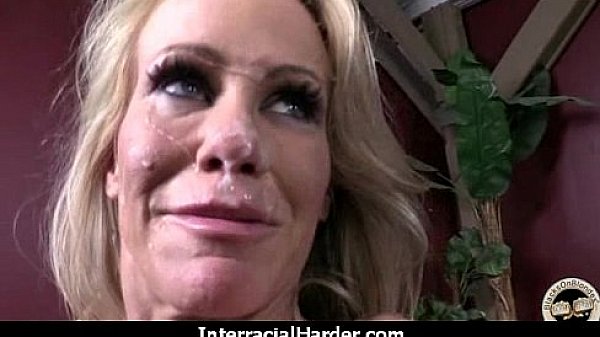 Hot blonde milf having interracial sex at home 1