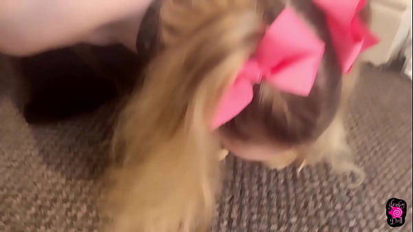 Jessica Bloom rewards her obedient pet Jenby with dog biscuits  