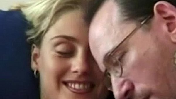 Retro babe masturbates with dildo