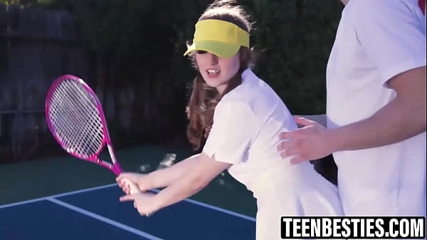 Brace faced besties share a big cock in a foursome 