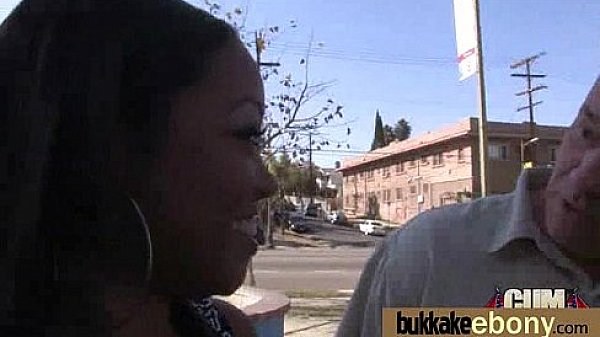 big tit ebony does a blow bang 10  