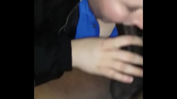 Chubby gal eating a black dick for dinner