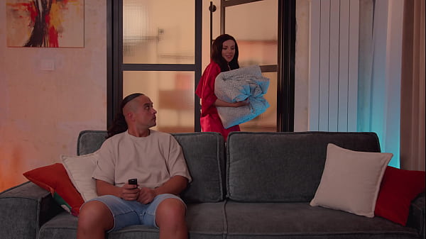 Caught stepmom changing through the glass door. She caught me seduced me and fucked me