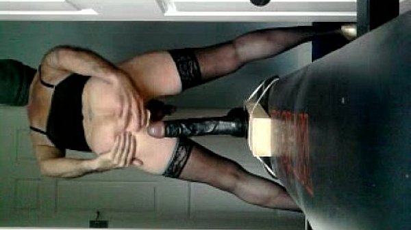 my horny ass being fucked by huge dildo and loves it