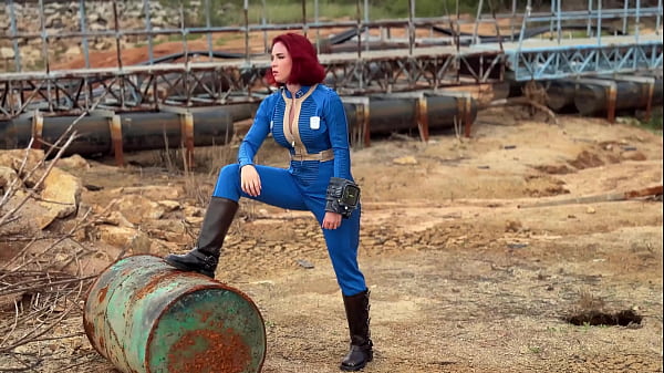 Fallout Cosplay - Redhead Beauty Rough Fucks with Stranger and Receives Two Cumshots on the Face and Ass