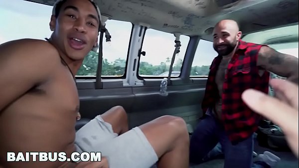 BAITBUS - Straight Latino Goes Gay For Pay With Our Hairy, Muscular Friend