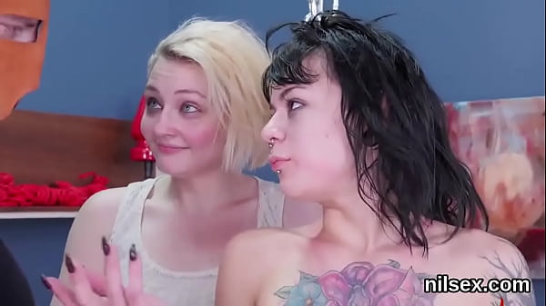 Crazy bitch gets her fuckholes opened and toughly drilled  