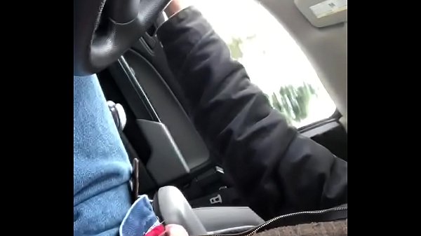 Playing with my cock driving