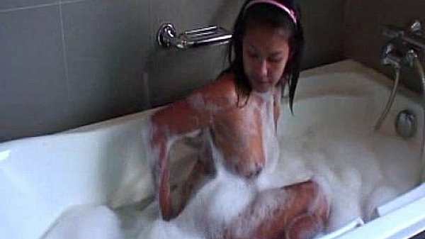 Asian Teen Bath Time Fun  