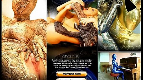 Crazy spandex girls dildoing