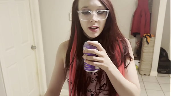 step daughter comes home late and horny. step dad catches her and fucks both her holes with his big cock