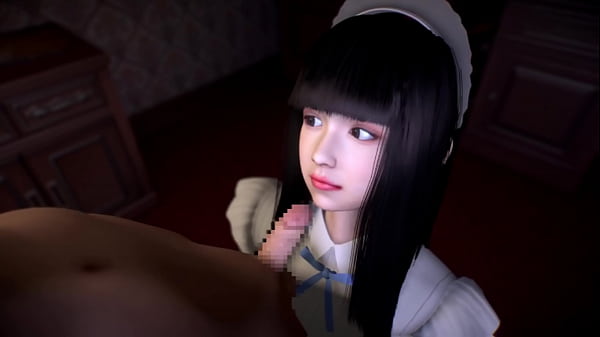 c&ocirc; hầu g&aacute;i xinh đẹp thổi k&egrave;n