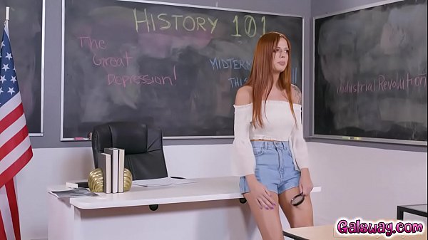 Scarlit is interrogated until she offers to flash Scarlett her pussy Scarlett is hesitant but still then she agrees and pops it out