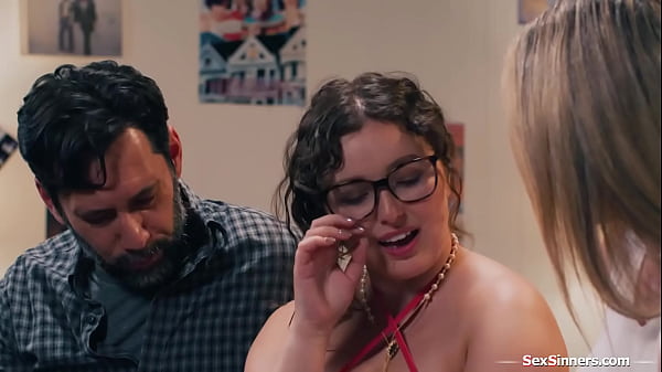 Big tits milf Cory Chase and her husband Tommy seduce their new daughterinlaw Leana Lovings into sex.The petite babe sucks and is facesitted