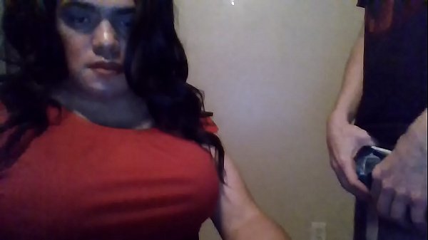 Sissy crossdresser blowjob with facial 