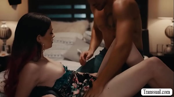 Skinny Tbabe Natalie Stone and Dante Colle are both cheaters and they kiss each other on the bed 