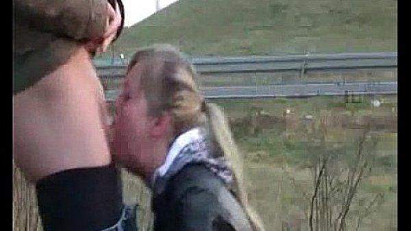 outdoor blow job cum in mouth