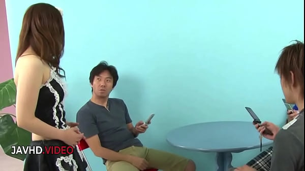 Playful Maid Miku Pleases Two Lucky Guys in Steamy JAV Scene