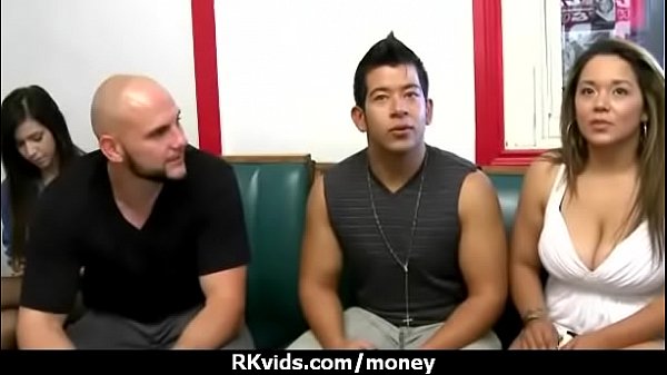 Slutty amateur babe is paid cash from some crazy public sex 24  