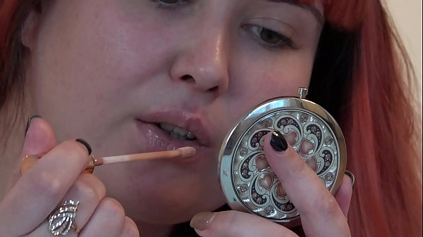 Horny chubby fucks anal first with a comb, and then with a sex toy and shakes with a fat ass.  