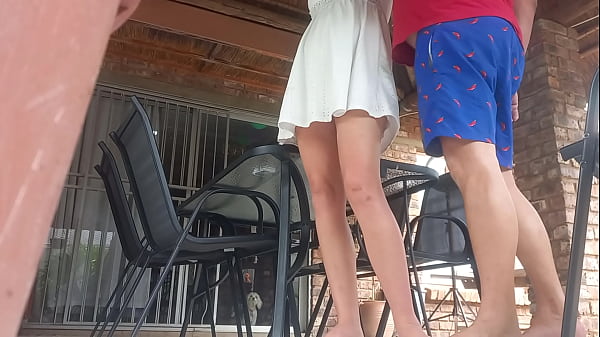 Upskirt fuck with my stepmom,view from below