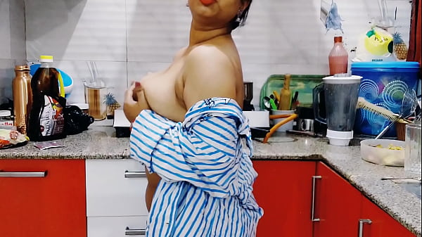 Step Sister pussy fuck with lover in the kitchen hindi audio girl