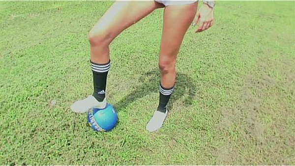 Slutty footbal girl in hot POV action