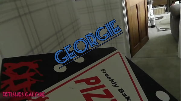 Georgie had a surprise for the pizza guy coming