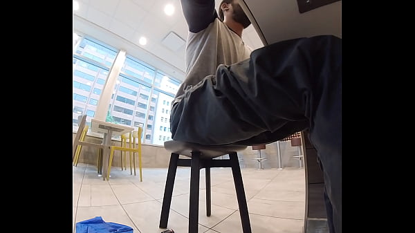 Risky wank in public  