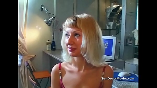 Very nervous blonde destroyed by Ben and the boys