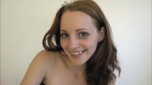 Smiled amateur babe facial