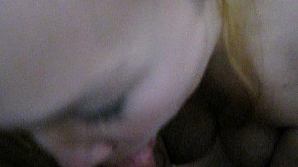 Pregnant blonde giving head  