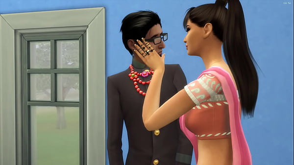 Indian desi mature woman teaches her step-nephew how to have sex for the first time  