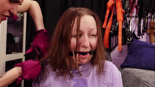 Slave girl hair cutting