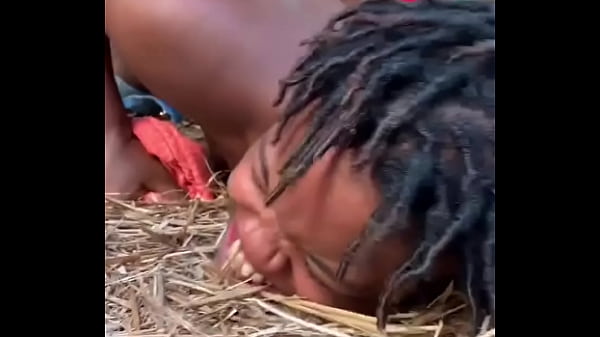 Clown has sex with ebony girl on farm