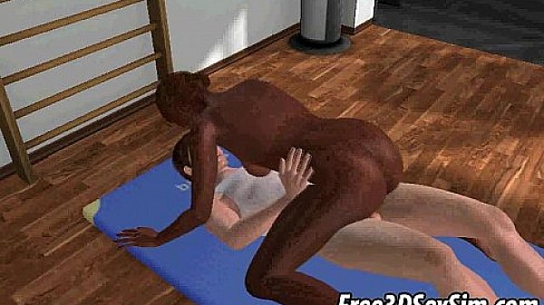 Foxy 3D cartoon ebony honey getting fucked hard