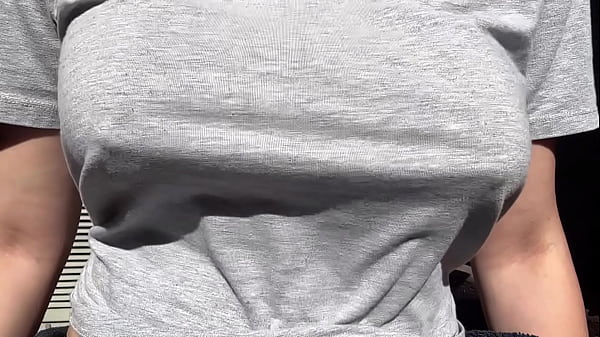 Italian Milf Artemisia Love showing her big hard nipples outside