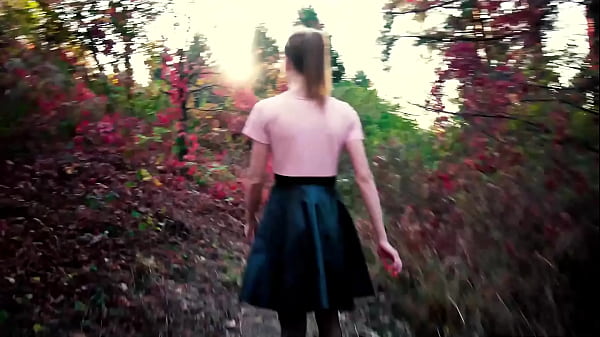 Home video amateur couple in a park