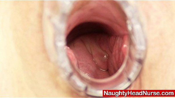 Sexy milf in nurse uniform bizarre self exam  