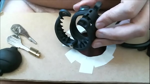 jpfrenchiebdsm - BDSM - Self cbt session #1 - Amateur playing with an homemade CBT board metal balls stretcher chastity cage with spikes pumping penis plug