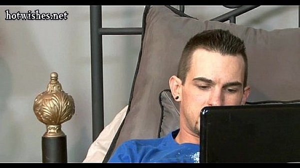 Horny gay with pierced cock doing blowjob