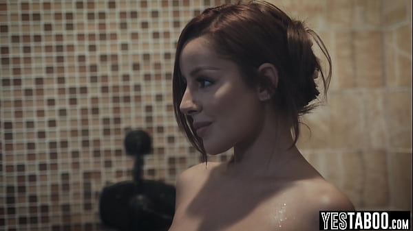 Petite Latina step daughter seduces her new step dad and devours his huge cock