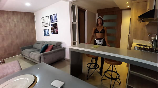 Boss fucks his young and beautiful Latina maid while his wife is not at home, creampie and now she is pregnant! Aisha Ferrari  